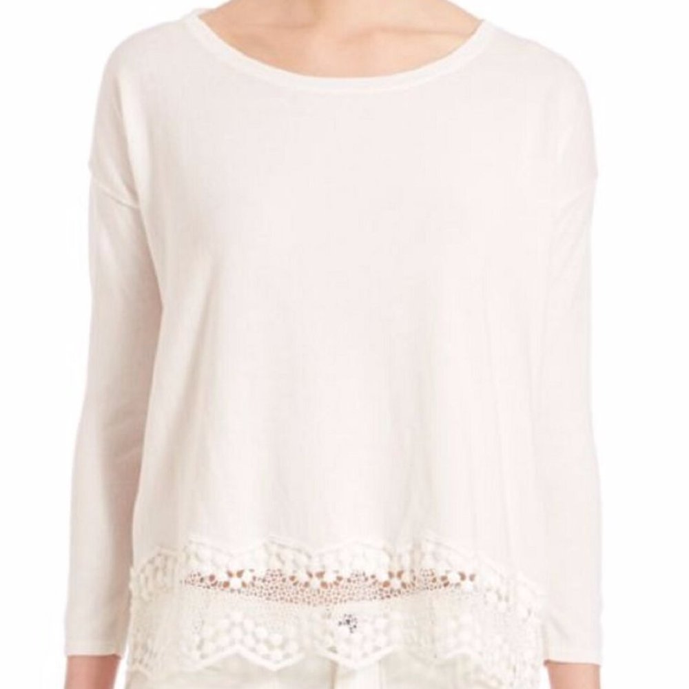 Joie New Lace Embroidered Silk Cotton Sweater Top 🎉HP🎉 - Picture 8 of 8